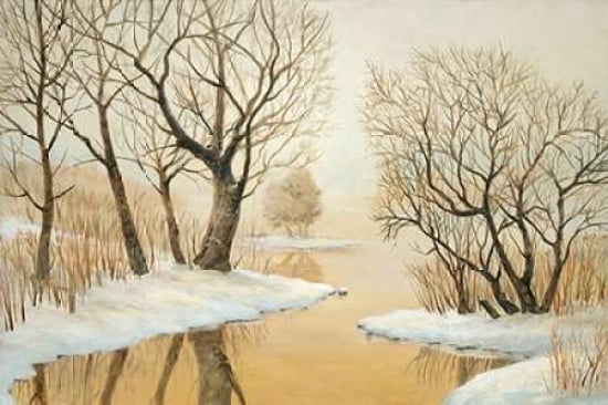 Winter Lake Canvas Art - Arnie Fisk (12 x 18)