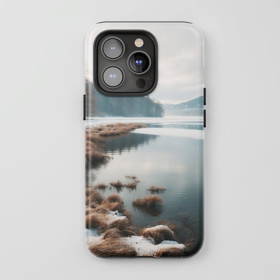 Winter Lake Landscape for All iPhone Series Tough Phone Case Nature Photography