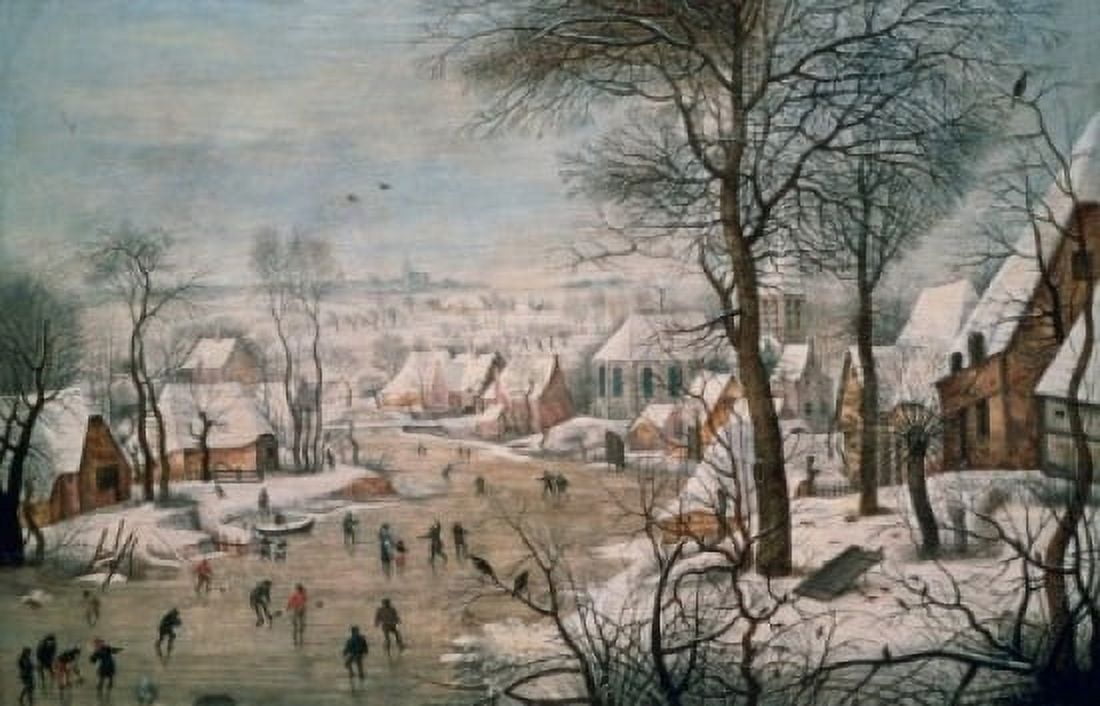 Winter Landscape #1 Pieter Bruegel the Younger (ca1564-1638Flemish) Pushkin Museum of Fine Arts Moscow Russia Canvas Art - Pieter Bruegel (24 x 36)