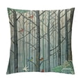 thumbnail image 1 of Winter Landscape Pillowcase Fox Footprint Tree Trunk Birds Wild Animal Zippered Pillow Cover Decorative Throw Pillow Cover " Throw Pillow Cushion Cover for Home Couch Bed, 1 of 5