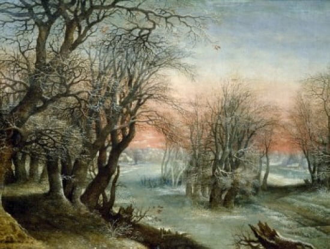 Winter Landscape by Denis van Alsloot 1610 (1570-1620) France Paris Musee du Louvre Canvas Art - Denis van Alsloot (18 x 24)