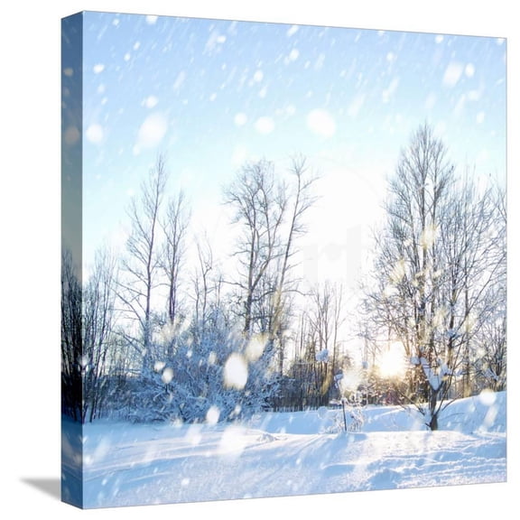 Winter Landscape with Snow, Stretched Canvas Wall Art by IgorKovalchuk Sold by ArtCom