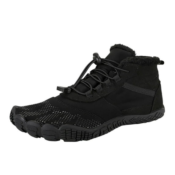 Winter Large Size Men Snow Boots for Women Size 11 Wide and Women Non Water Proof Warm Plush and Thick Snow Boots Five Toe Outdoor Sports Cycling and Hiking Cotton Shoes