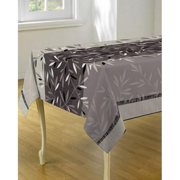 Winter Leaf 100% Polyester, Stain Resistant Tablecloth 118 x 59 inch