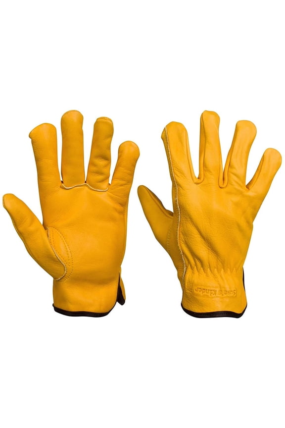 Winter Leather Work Gloves Sherpa Fleece Lined In Mens Small,Med,Large,XL,XXL (Large)