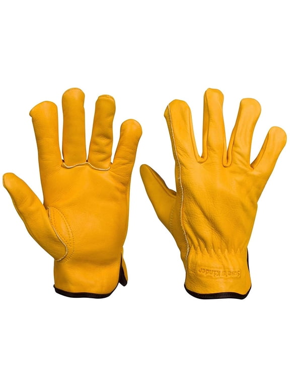 Winter Leather Work Gloves Sherpa Fleece Lined In Mens Small,Med,Large,XL,XXL (XXL)