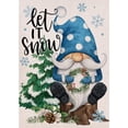 thumbnail image 1 of Winter Let It Snow Gnome Decorative Burlap Garden Flag, Farmhouse Home Yard Small Outdoor Decor, Christmas Snowflake Outside Decoration Double Sided 12.5x18, 1 of 6