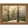 thumbnail image 1 of Winter Light 24x18 Gold Ornate Wood Framed Canvas Art by Caspar David Friedrich, 1 of 2