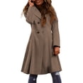 thumbnail image 1 of Winter Long Blend Overcoat Thickened Plus Size Double Trench Jacket With Belt For Cold Weather Fashion Outerwear winter clothing for women, 1 of 8