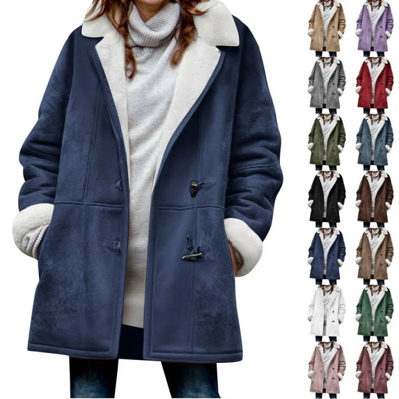 Winter Long Coats for Women Warm Lapels Quilted Jackets For Women Long Sleeve Floral Soild Puffer Jacket Coats With Pockets