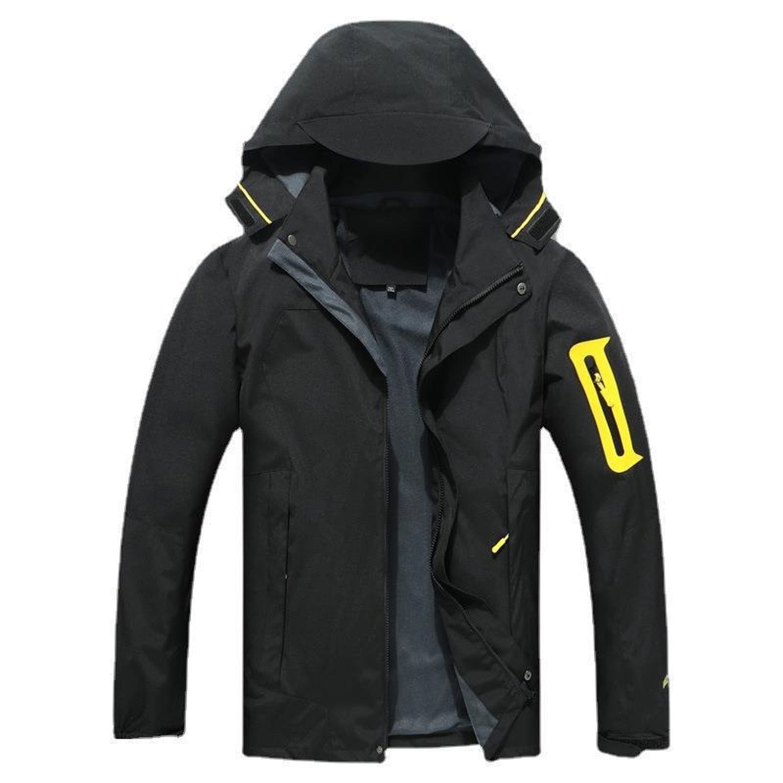 Winter Long Sleeve Black Fall And Winter Jacket Men'S Outdoor Four