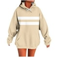 thumbnail image 1 of Winter Long Sleeve Hoodies Tops for Women Polka Print Hooded Sweatshirt Long Top Long Sleeved Pocket Hoodies for Women, 1 of 5