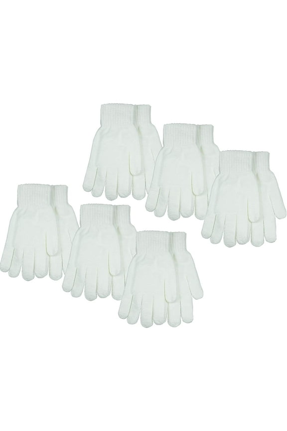 Winter Magic Gloves, Stretchy Warm Knit Bulk Pack One Size Mens Womens