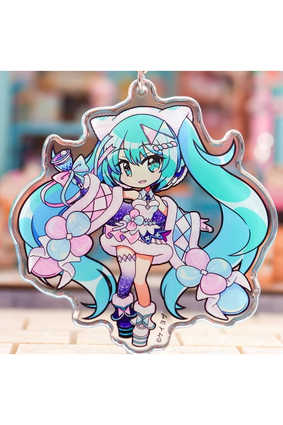 Winter Magical Mirai Miku 2020 - 3 Rounded Acrylic Keychain" (1 keychain)