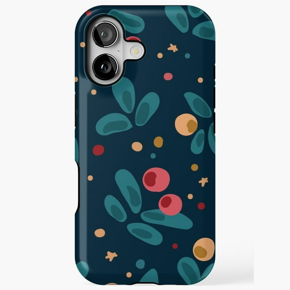 Winter Market Christmas Holiday Retro Aesthetic Pattern Tough Phone Case iPhone 17 11 12 13 14 15 16 Pro Max