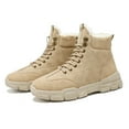 thumbnail image 1 of Winter Men Plush Soft Snow Boots Plus Velvet Warm Outdoor Waterproof Cold Boots Men Fashion Non-slip Casual Shoes Sneaker (Khaki,44), 1 of 7