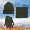 thumbnail image 1 of Winter Men Women Hat Warmer Scarf Touchscreen Gloves Set Neck Thick Knit, 1 of 3