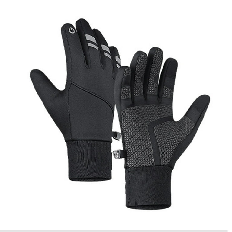 Winter Men Women Touch Screen Gloves Comfortable And Warm Thin Winter Gloves  L Black 