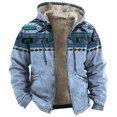 thumbnail image 1 of Winter Men's 3D Digital Printed Hoodie Fashion Warm Personality Quilted Jacket, 1 of 2