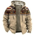 thumbnail image 1 of Winter Men's 3D Digital Printed Hoodie Fashion Warm Personality Quilted Jacket, 1 of 2