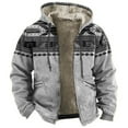 thumbnail image 1 of Winter Men's 3D Digital Printed Hoodie Fashion Warm Personality Quilted Jacket, 1 of 2