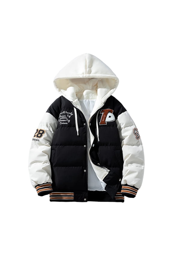 Winter Men's Daily Loose Casual Trend Fashion Windproof Warm Hooded Coat Jacket