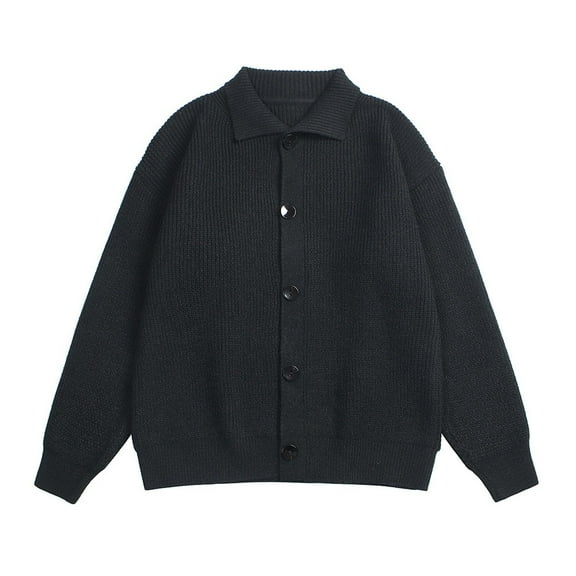 Winter Men's Korean Version Of Loose Casual Lapel Knitted Cardigan Sweater Coat