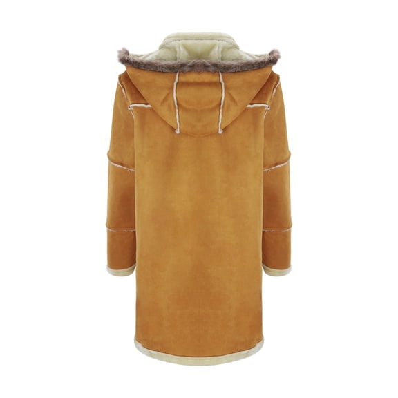 Winter Men's Solid Color Patchwork Casual Slim Fit Lapel Hooded Warm Coat