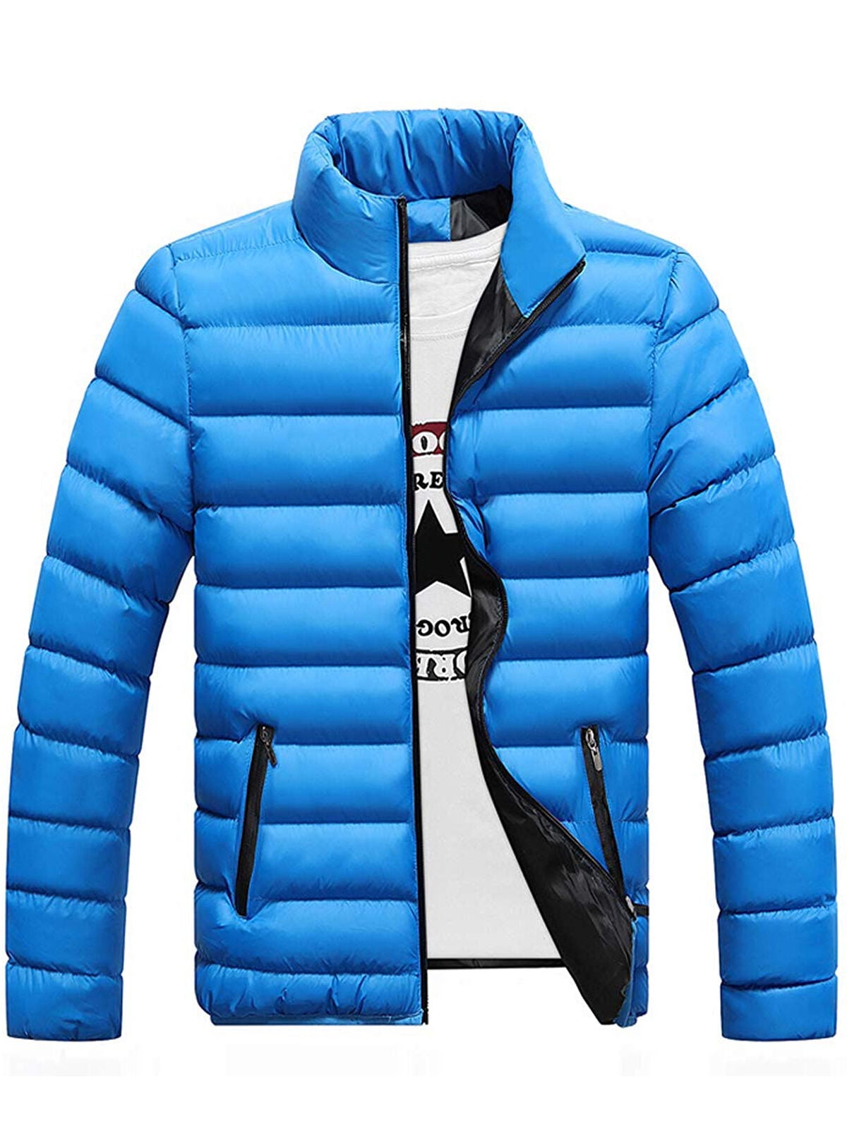 Winter Men's Warm Ultralight Puffer Down Parka High Neck Coat Jacket ...