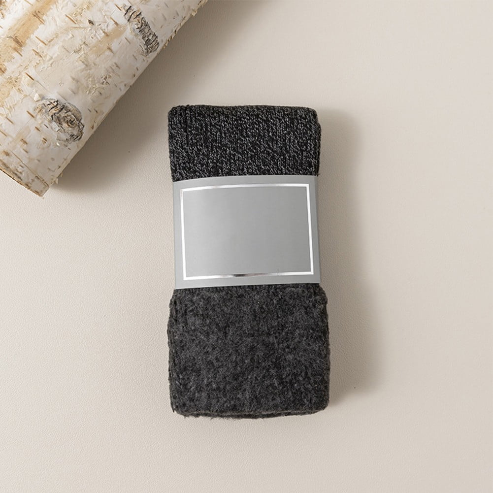 Winter Mens Merino Socks Fleece Thermal Shallow Socks Thicker Heavy