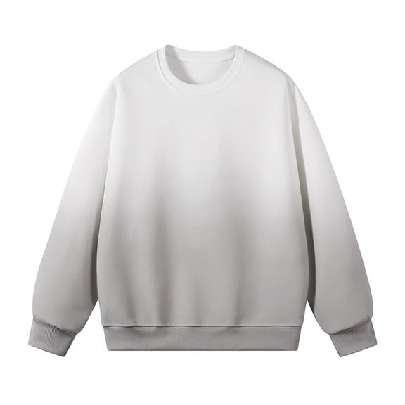 Winter Mens Sweatshirt Gray Pullover Casual Long Sleeve Plus Size S