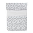 thumbnail image 1 of Winter Microfiber Bedspread Set, Geometric Design Modern Snowflake Motif Repetitive Pattern Abstract Christmas, Soft Bedding Set with Pillow Shams & Comforter, 3 Sizes, Grey and White, by Ambesonne, 1 of 1