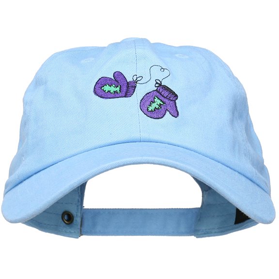 Winter Mittens Embroidered Unstructured Cap - Blue OSFM