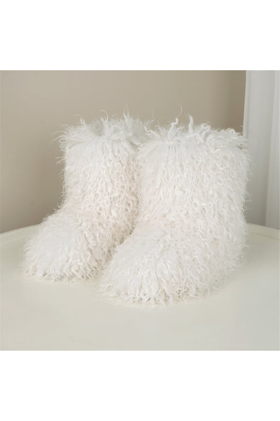 Winter Mongolian Faux Fur Mid-Calf Snow Boots for Women - Warm and Stylish Winter Footwear