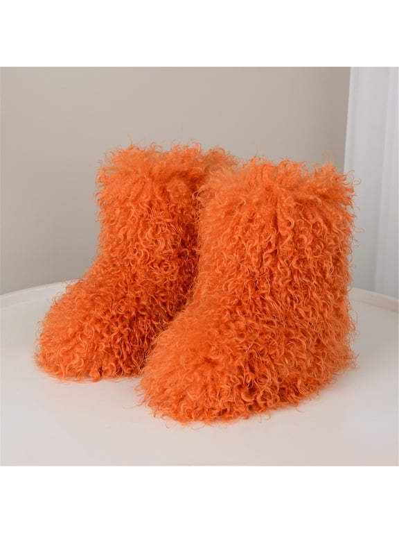 Winter Mongolian Faux Fur Mid-Calf Snow Boots for Women - Warm and Stylish Winter Footwear