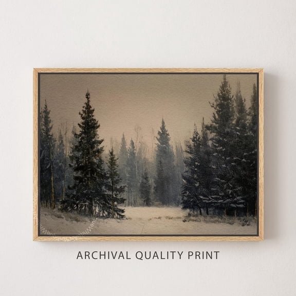 Winter Moody Wall Art Printed & Shipped W188 Home Decor #86, Unframed Canvas Size 24x36