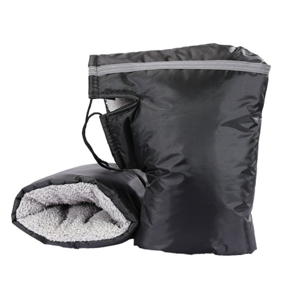 Winter Motorcycle Scooter Handlebar Muffs Waterproof Windproof Thermal Lined Gloves Reflective Strips Universal Fit Bike