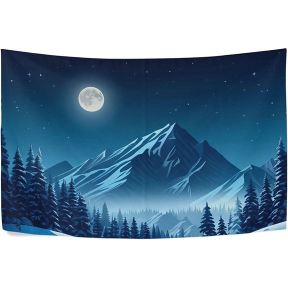 Winter Mountain Tapestry Wall hanging Tapestries Aesthetic Wall Decor for Bedroom Living Room 90x60 Inches
