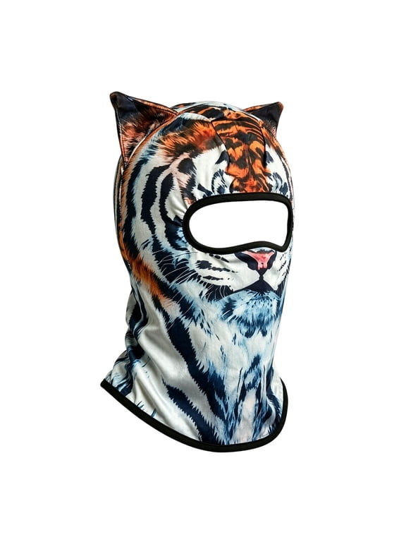 Winter Neck Gaiter Animal Face Print Tube Scarf Breathable Windproof Snood for Ski Snowboard Motorcycle Riding Outdoor Activities and Travel for Men and Women