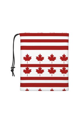 Winter Neck Gaiter Canadian Flag Pattern Warmer Scarf Cold Weather Face Mask Cover For Men/Women