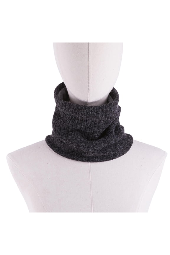 Winter Neck Gaiter, Double Layer Fleece Lined Knit Tube Scarf for Men and Women, Warm Cold Weather Neck Protection for Outdoor Activities, Stretchy Comfortable Face Mask Scarf - Gray1