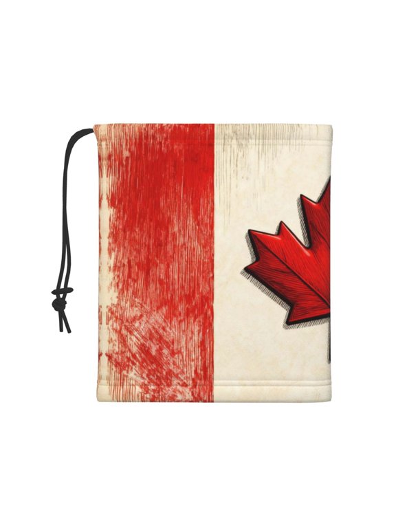 Winter Neck Gaiter Retro Canada Flag Art Country Warmer Scarf Cold Weather Face Mask Cover For Men/Women