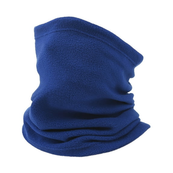 Winter Neck Gaiter Warmer Soft Fleece Face Cover Windproof Cold Weather Face Scarf for Skiing Hiking Men and Women Royal Blue Free
