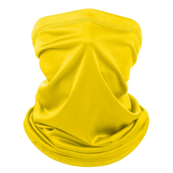 Winter Neck Gaiter Warmer Soft Fleece Face Cover Windproof Cold Weather Face Scarf for Skiing Hiking Men and Women Yellow Free