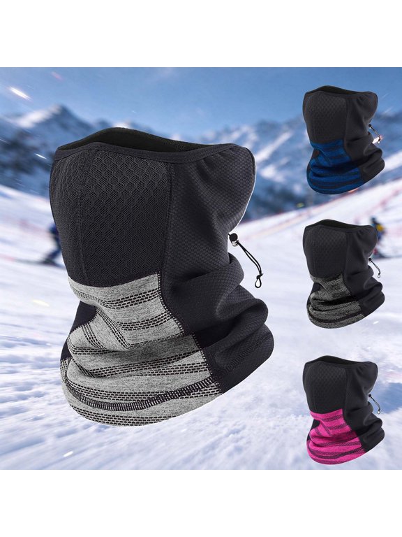 Winter Neck Gaiter for Men Windproof Non-Slip Toggle for Outdoor Skiing Cold Weather, Free Size