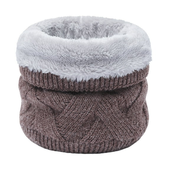 Winter Neck Gaiters for Men and Women Neck Warmer with Thermal Thick Warm Fleece Lined Cold Weather Solid Color Soft Knitted Ribbed Fashion Accessories Travel Scarf Breathable Neckerchief