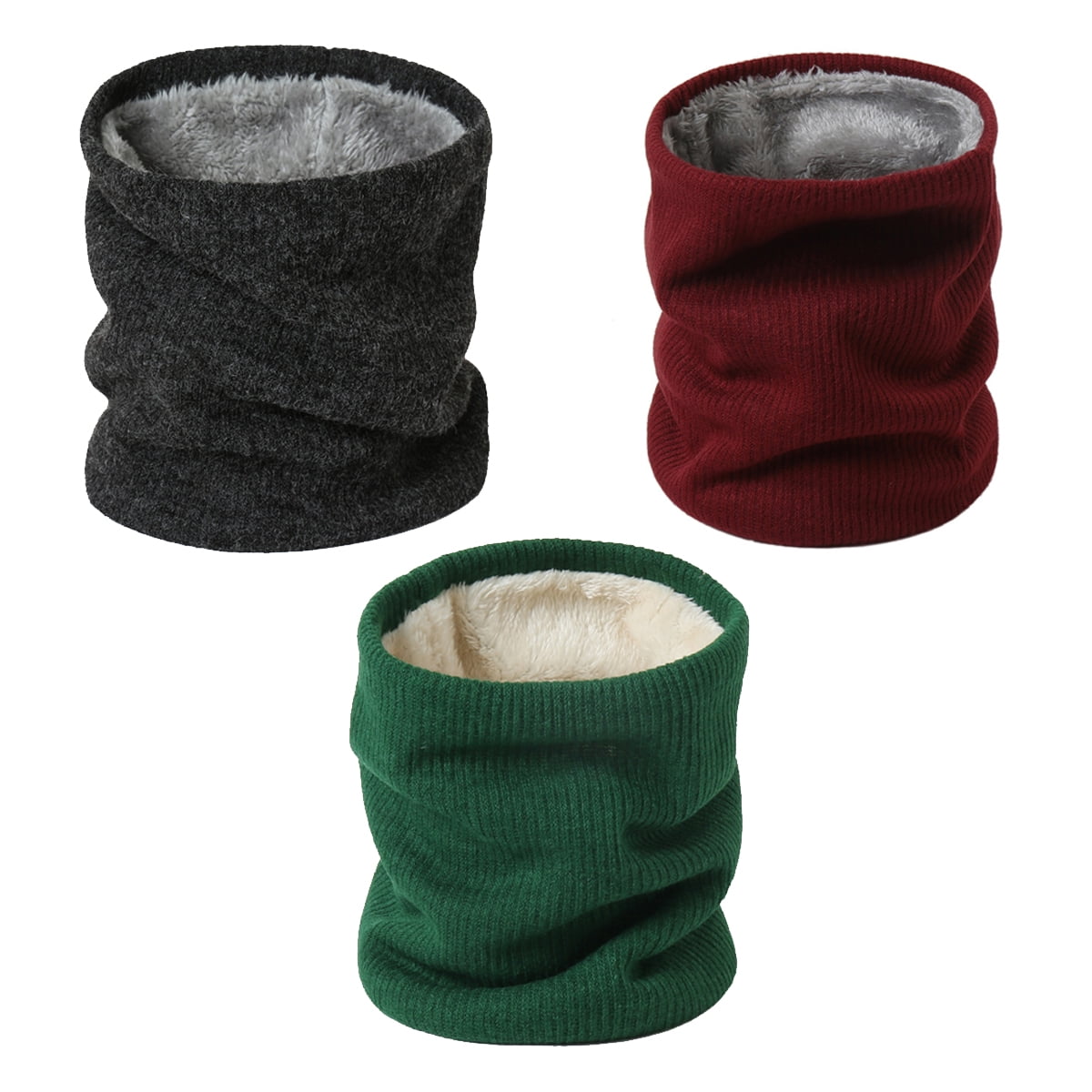 Winter Neck Gaiters for Men 3 Pack,Neck Warmer Men Women with Fleece