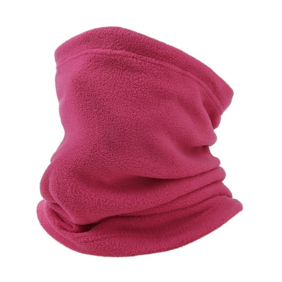 Winter Neck Warmer Gaiter Fleece Neck Cover Cotton Balaclava Windproof Face Cover Mask for Women Men Hot Pink Free