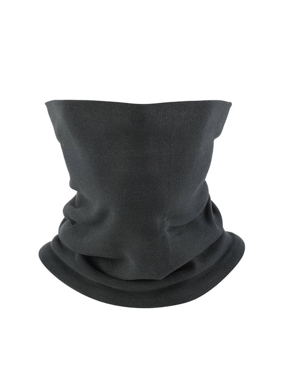 Winter Neck Warmer Gaiter Mask Balaclava Windproof Face Mask Ski Snowboard Double-Layer Cashmere Feel Circle Scarf Green