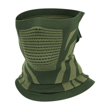 Winter Neck Warmer Gaiter Windproof Face Mask Ski Mask Half Balaclava For Ski Snowboard For Men & Women For Army Green